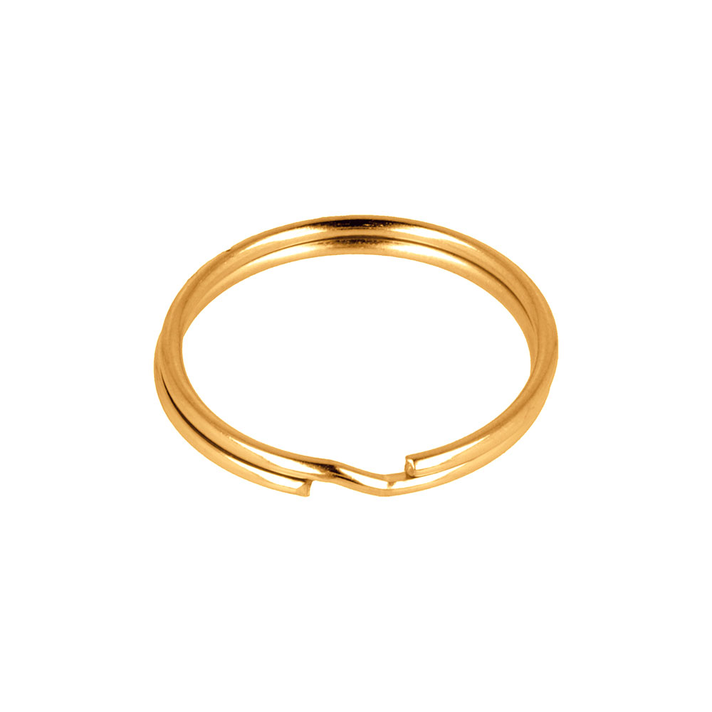 KEY RINGS GOLD 25MM 22PCS