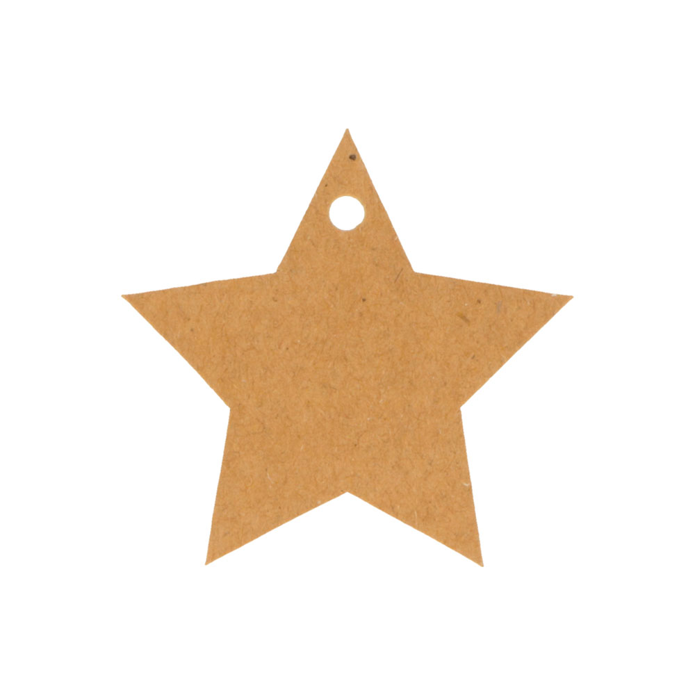 LABELS KRAFT STAR 4.8X5CM 50PCS