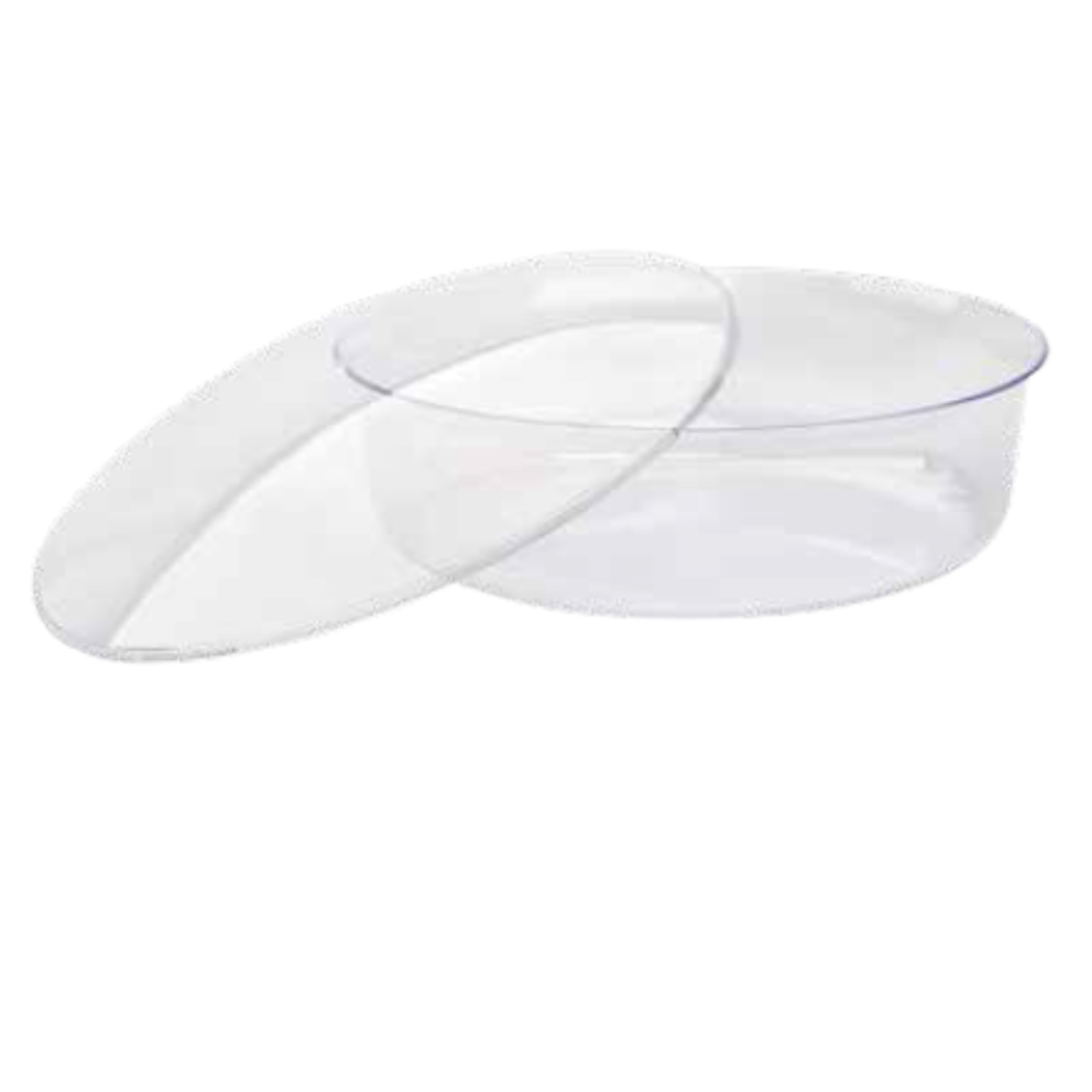 ROUNDED BOWL 1500CC WITH CAP IN TRANSPARENT 21.5X6CM