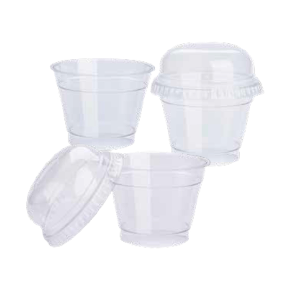 GLASS CLEAR WITH RAISED LID 250CC FARDI