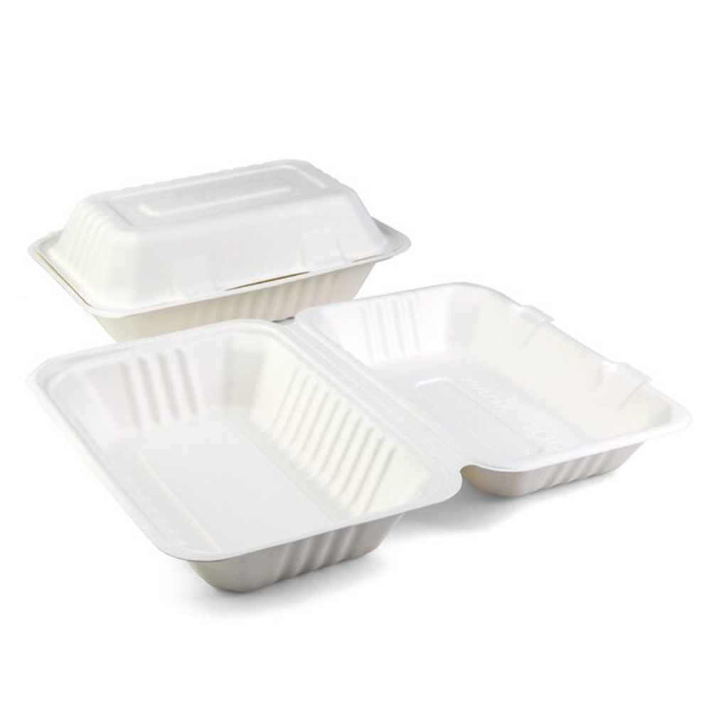 SENZA SUGARCANE FOOD CONTAINER RECTANGULAR 1-COMP. 230X153X80MM 40PCS