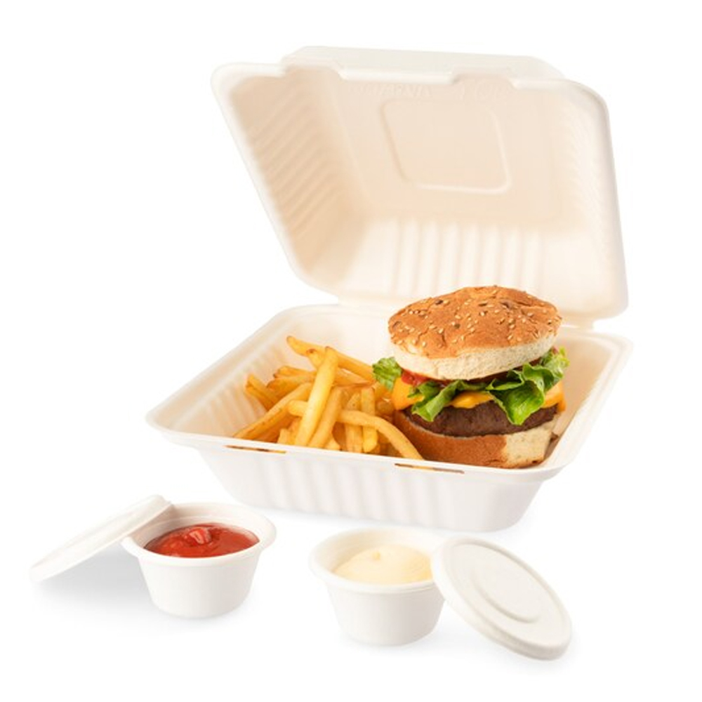 SENZA SUGARCANE FOOD CONTAINER SQUARE 1-COMP. 230X230X80MM 40PCS - Image 4
