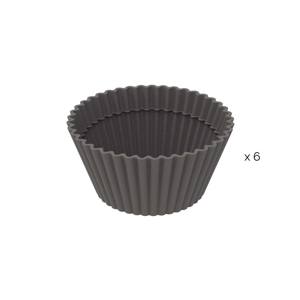 SET OF 6 SILICONE CUPS SILFRY MUFFIN 68X32MM - Image 3