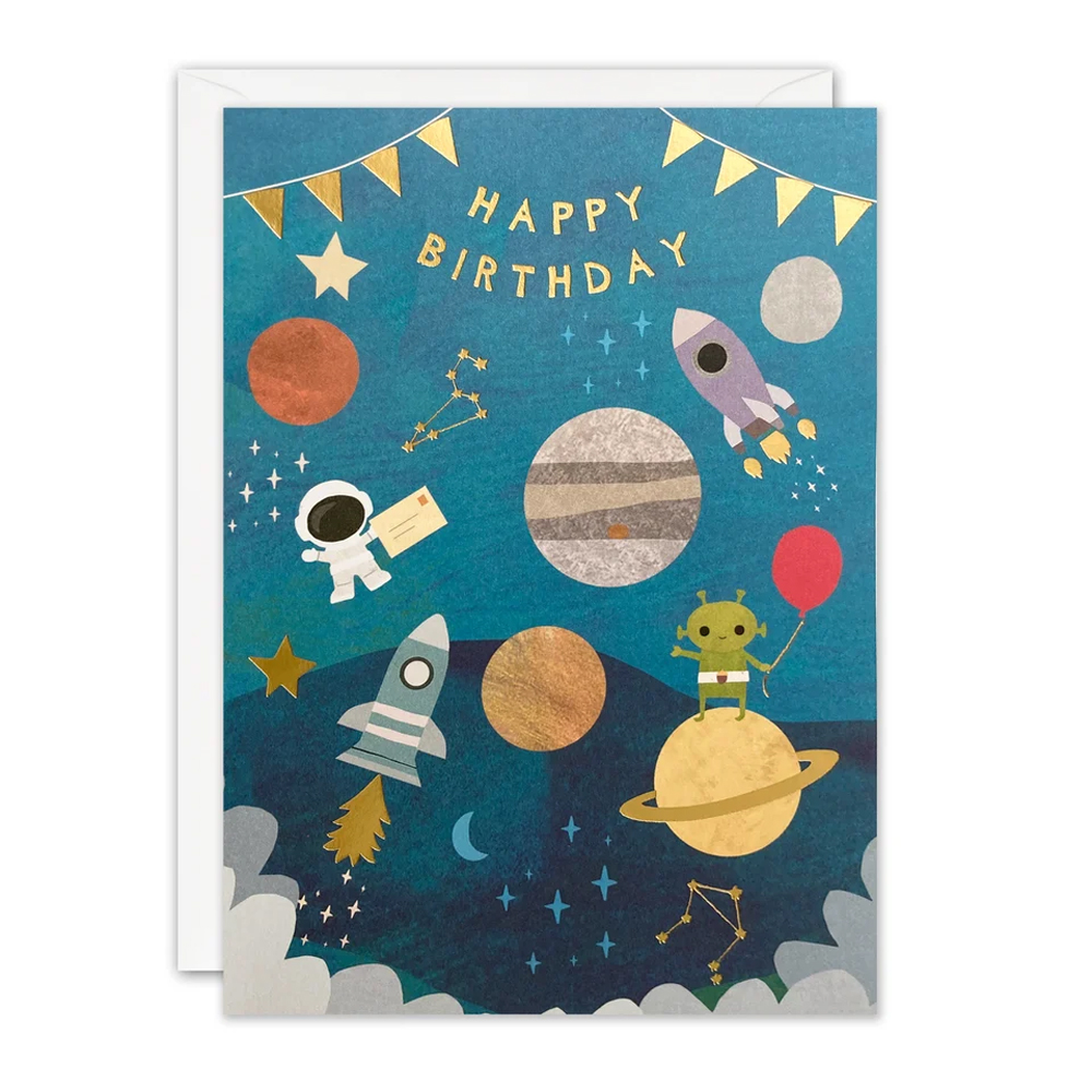OUTER SPACE ACORNS CARD
