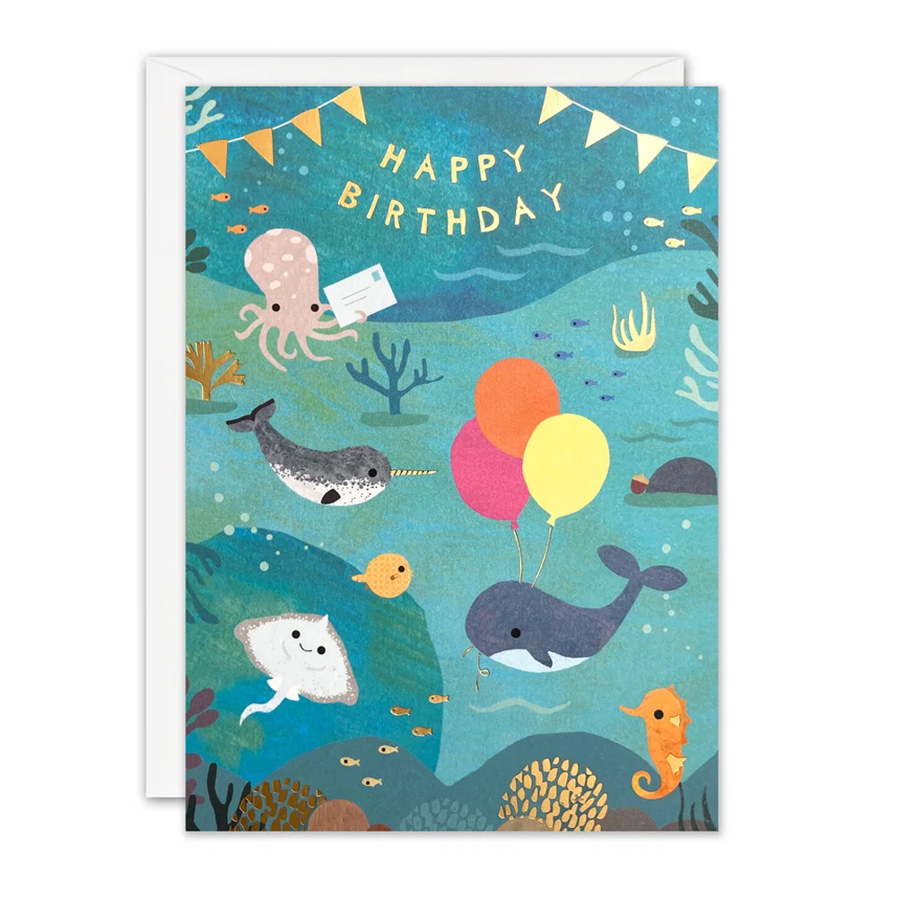 UNDER THE SEA ACORNS CARD