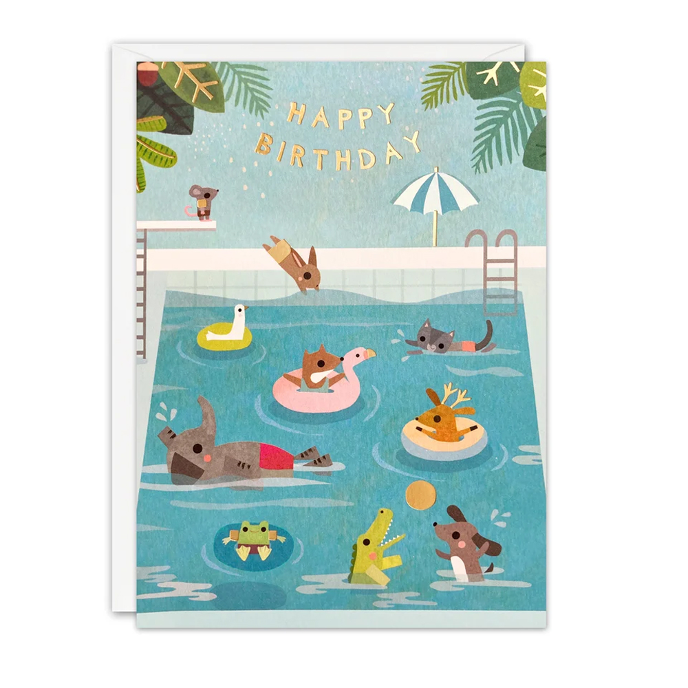 SWIMMING ACORNS CARD