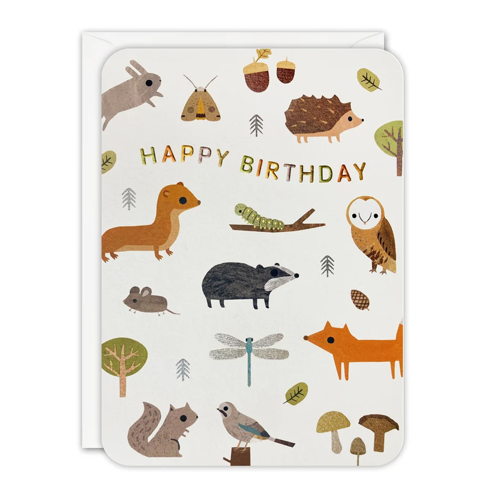 BIRTHDAY WOODLAND SPROUTS CARD