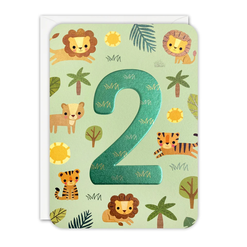AGE 2 LIONS AND TIGERS SPROUTS CARD