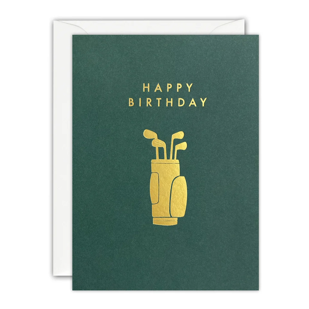 BIRTHDAY GOLF CLUBS MINNOWS CARD