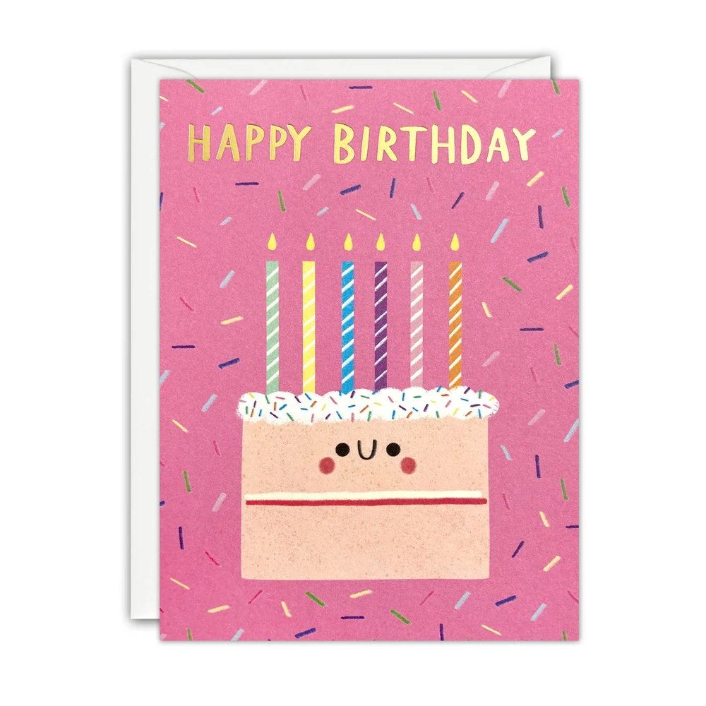 HAPPY BIRTHDAY CAKE MINNOWS CARD