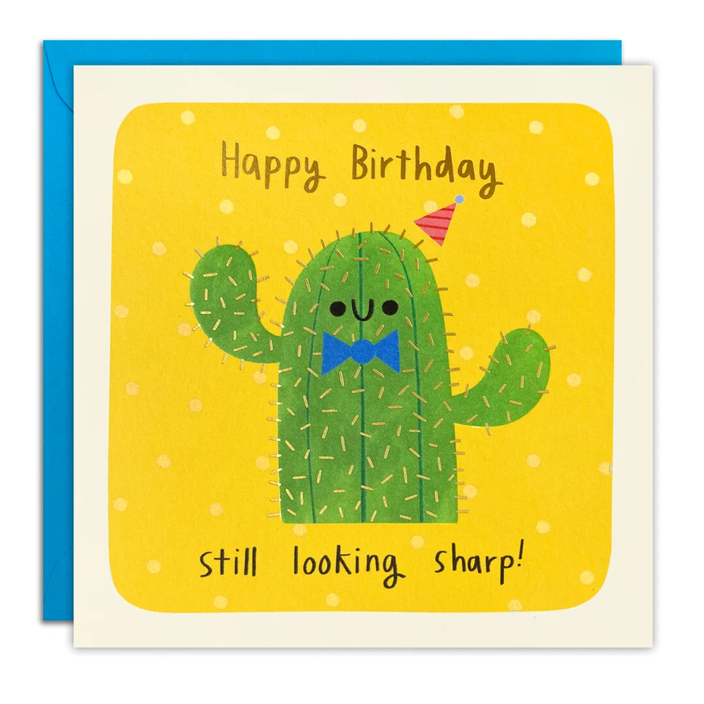 SHARP CACTUS BIRTHDAY SQUARE PEG CARD
