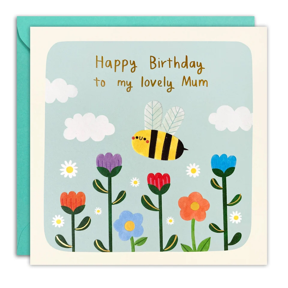 MUM BEE BIRTHDAY SQUARE PEG CARD