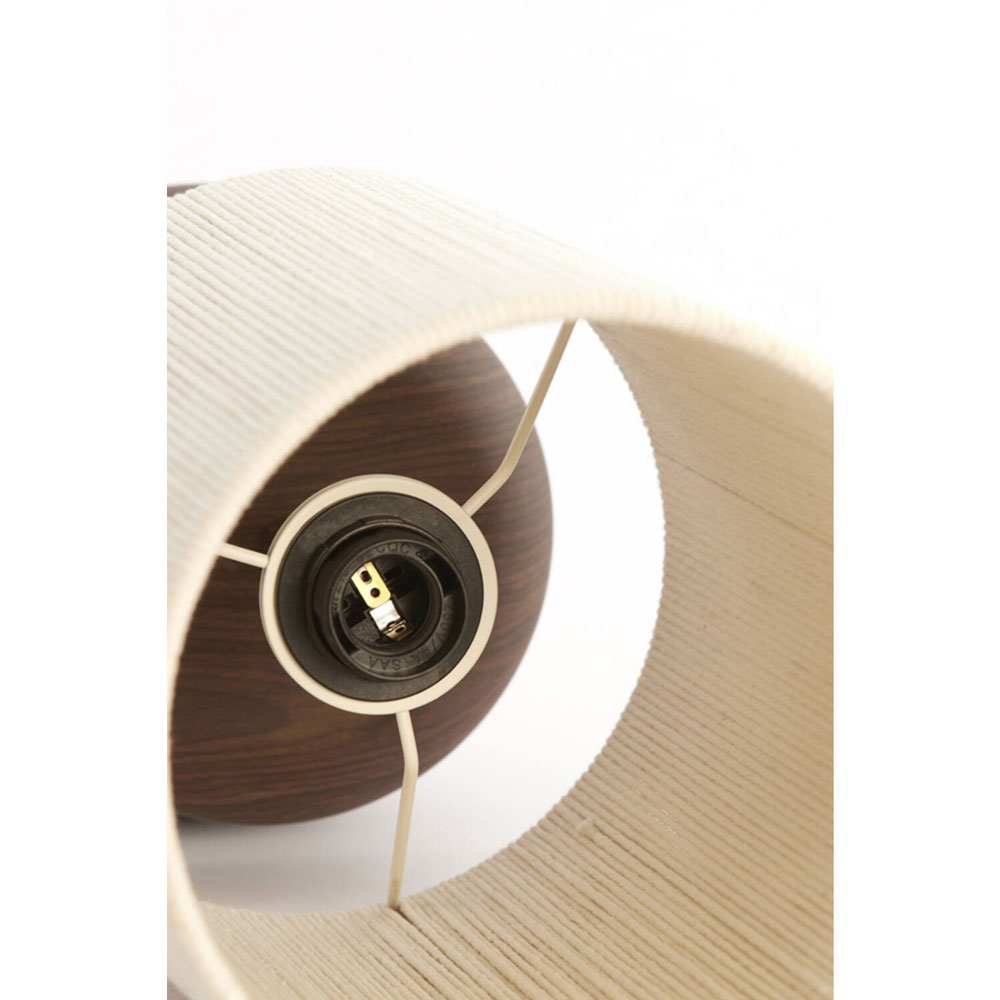 TABLE LAMP DANIALO WOOD PRINT D BROWN+ROPE CREAM 22X50.5CM - Image 5