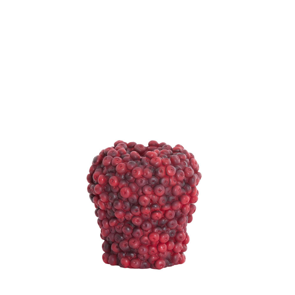 VASE DECO BERRIES BURGUNDY 20X20.5CM