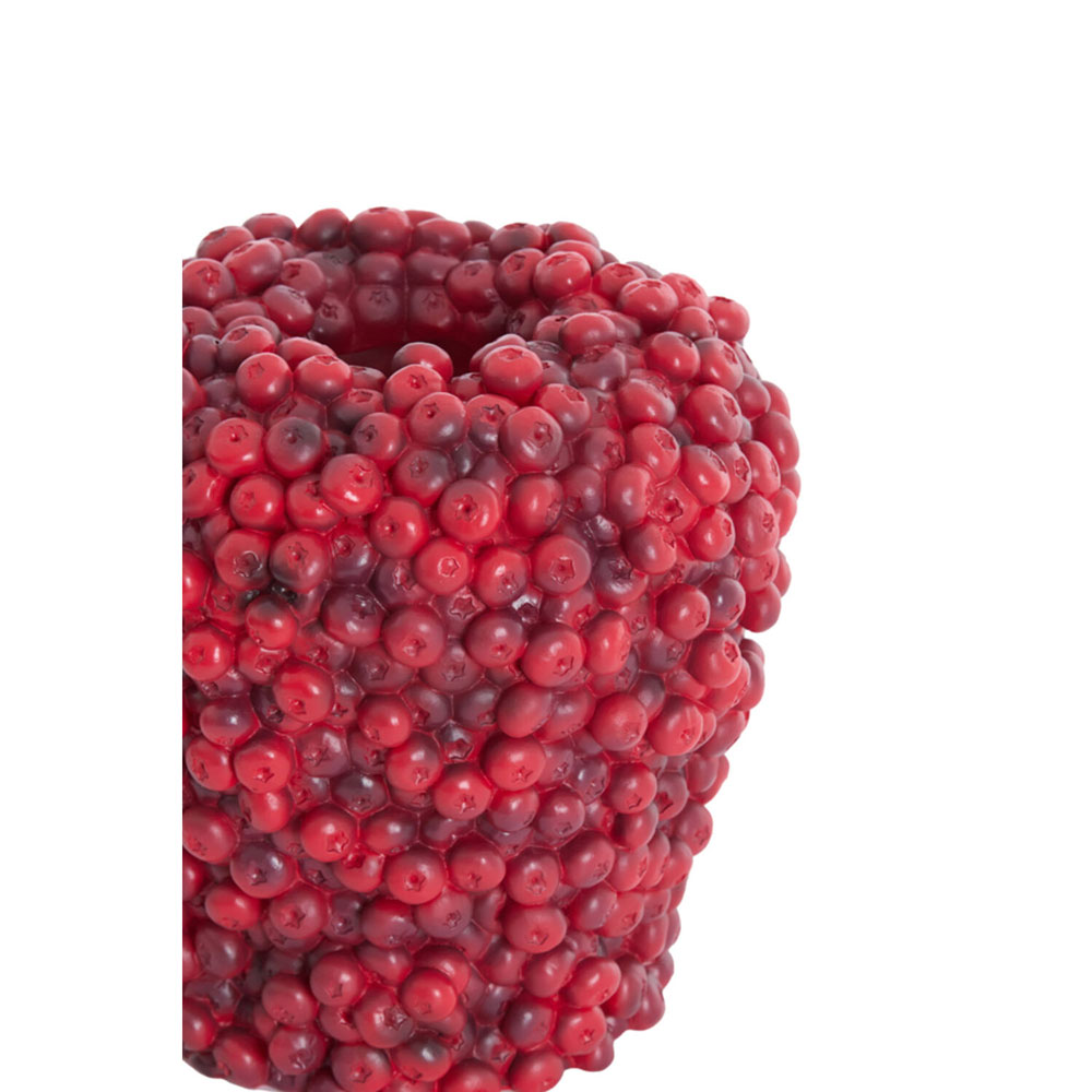 VASE DECO BERRIES BURGUNDY 20X20.5CM - Image 2