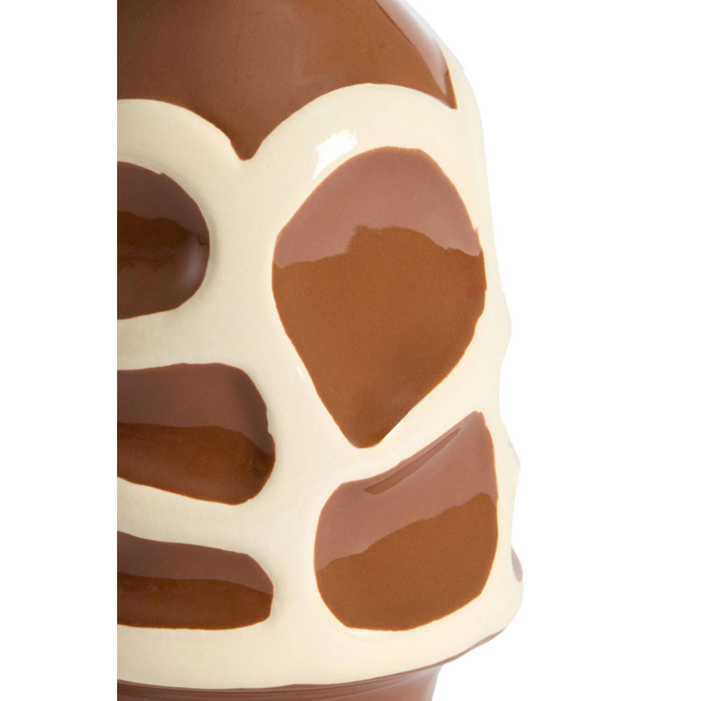 VASE DECO SINICE BROWN+CREAM 15X24CM - Image 3