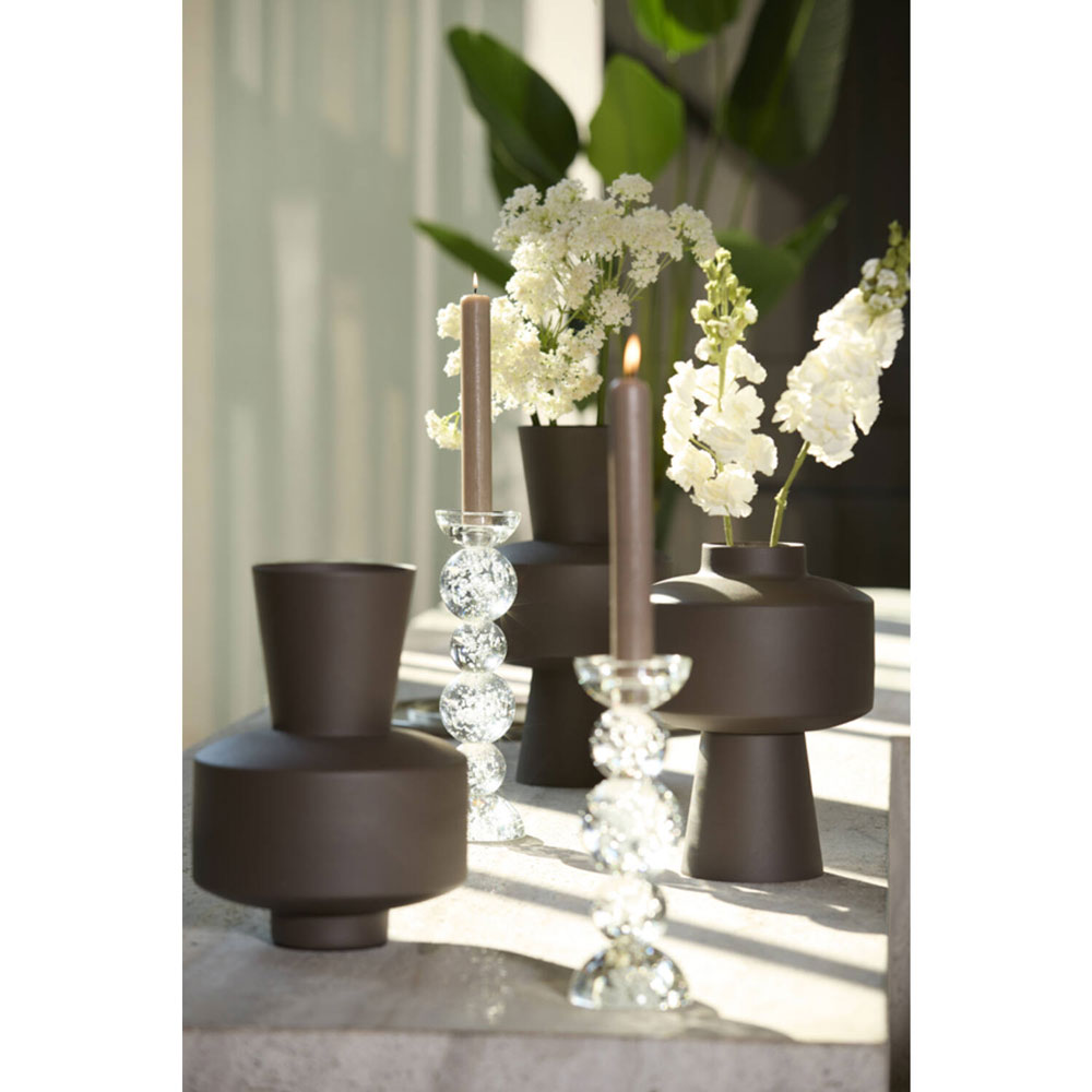 CANDLE STICK ITINGA GLASS BUBBLE CLEAR - Image 2