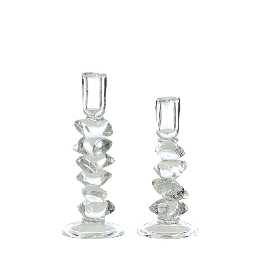 CANDLE STICK ESTIVA GLASS CLEAR