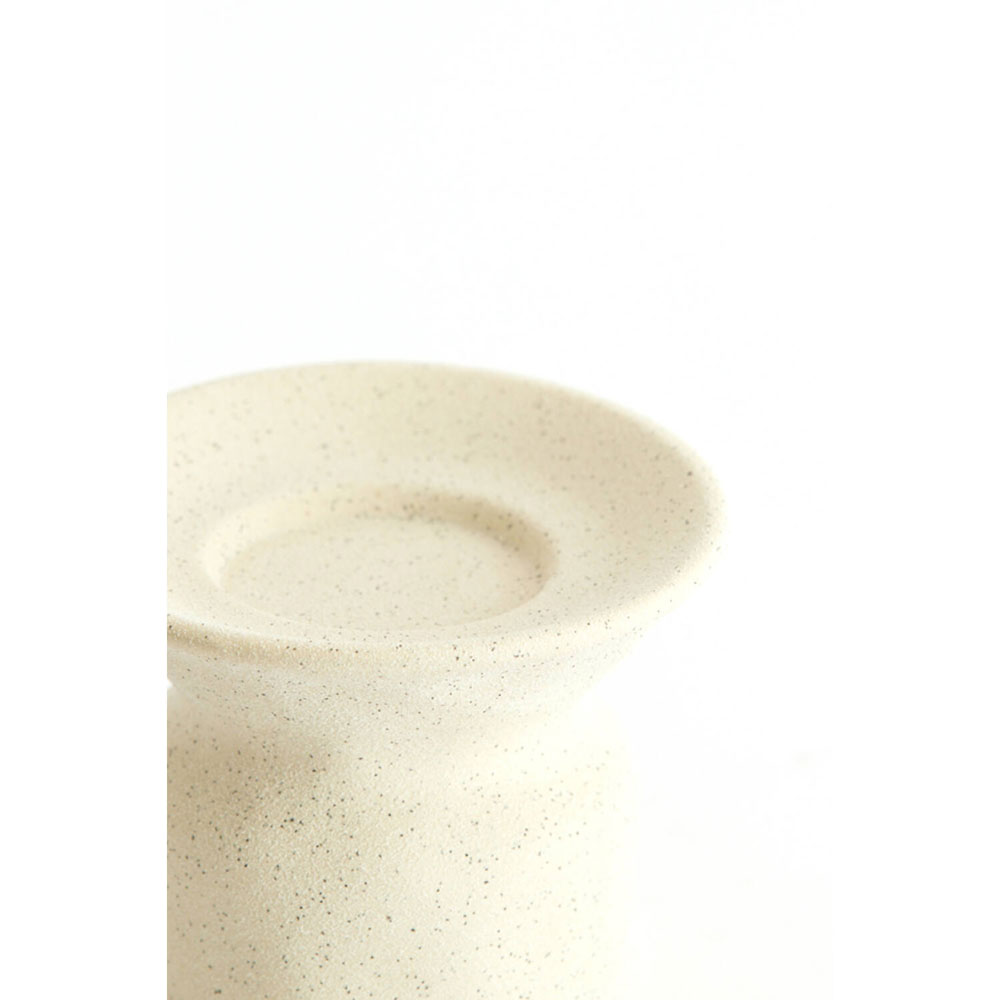 CANDLE HOLDER ATRANI CERAMICS MATT CREAM 12X9CM - Image 2