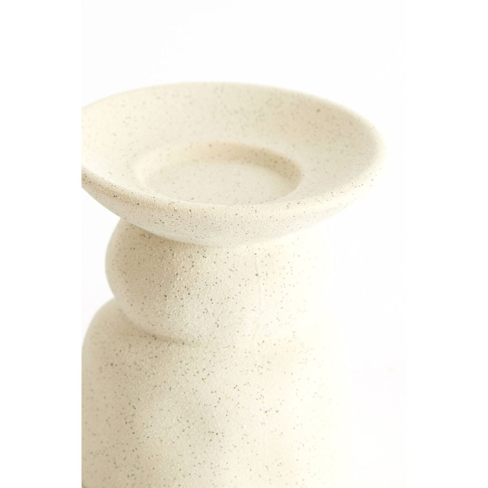 CANDLE HOLDER ATRANI CERAMICS MATT CREAM 11.5X12.5CM - Image 2