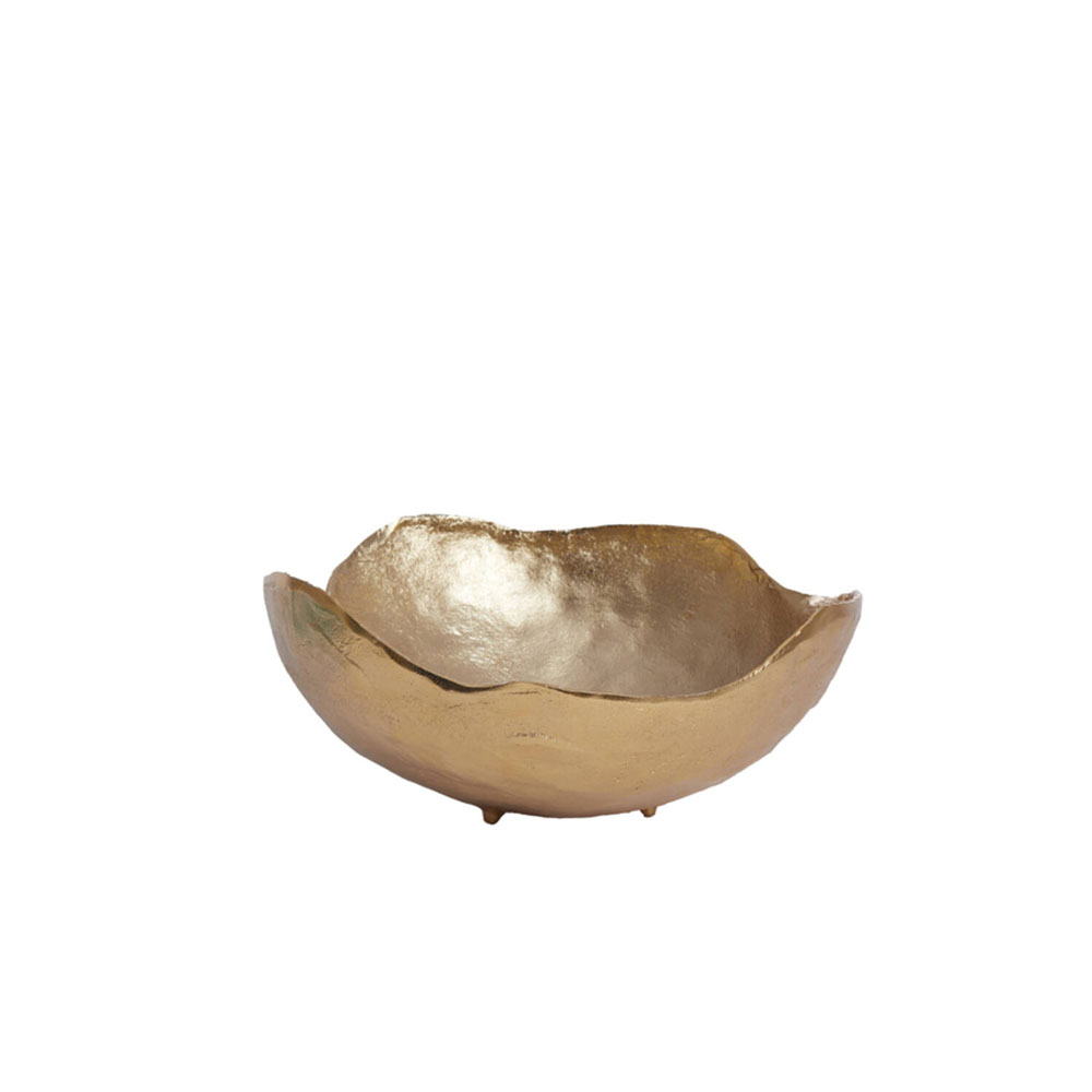 DISH HAZAL LIGHT GOLD 28X11.5CM