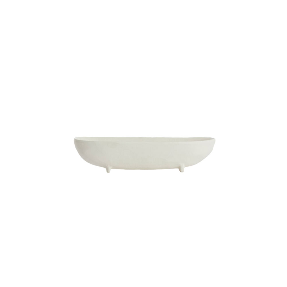 DISH ON BASE ROSANA CREAM 38X15X9CM