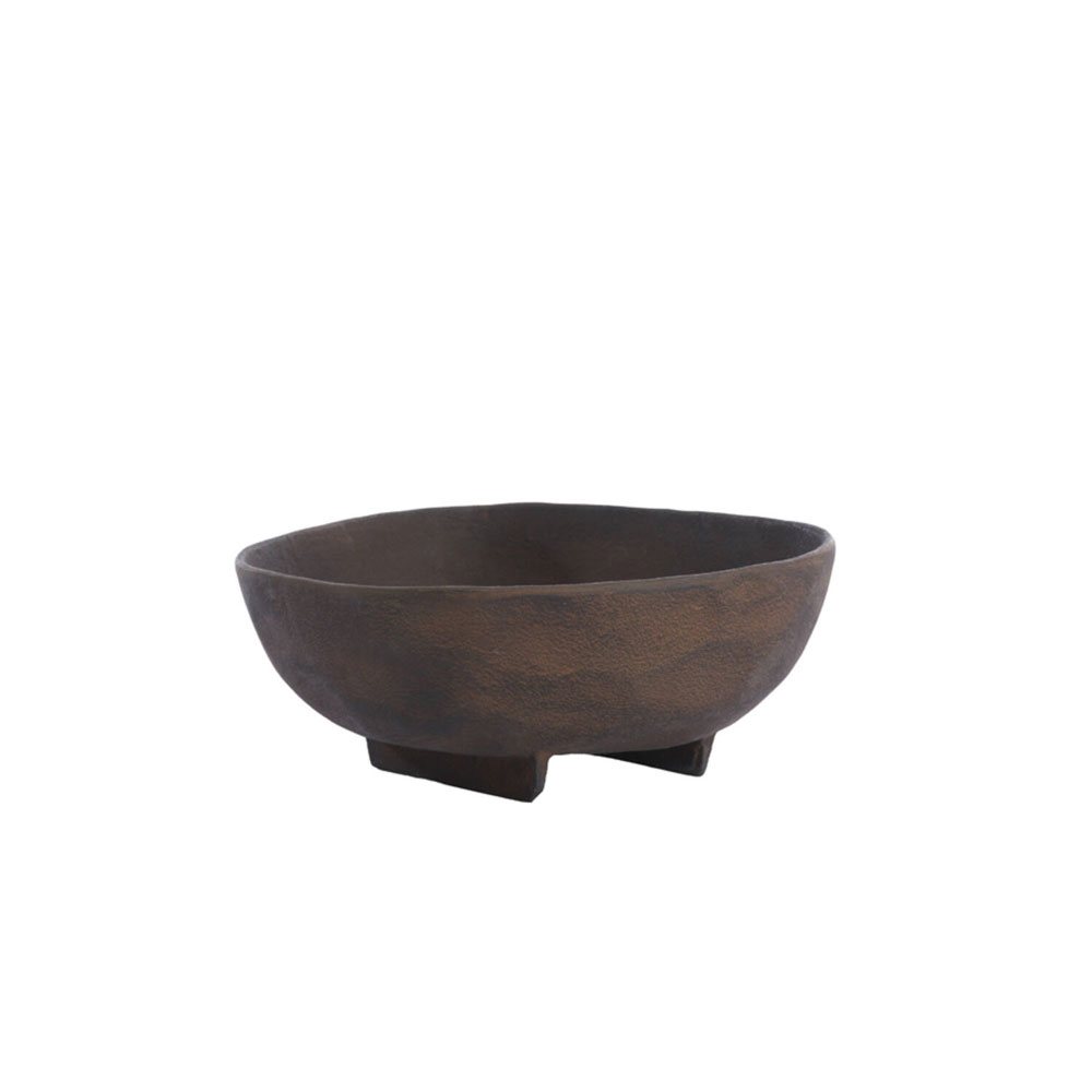 DISH ON BASE ROSANA DARK BROWN 27X26.5X11.5CM