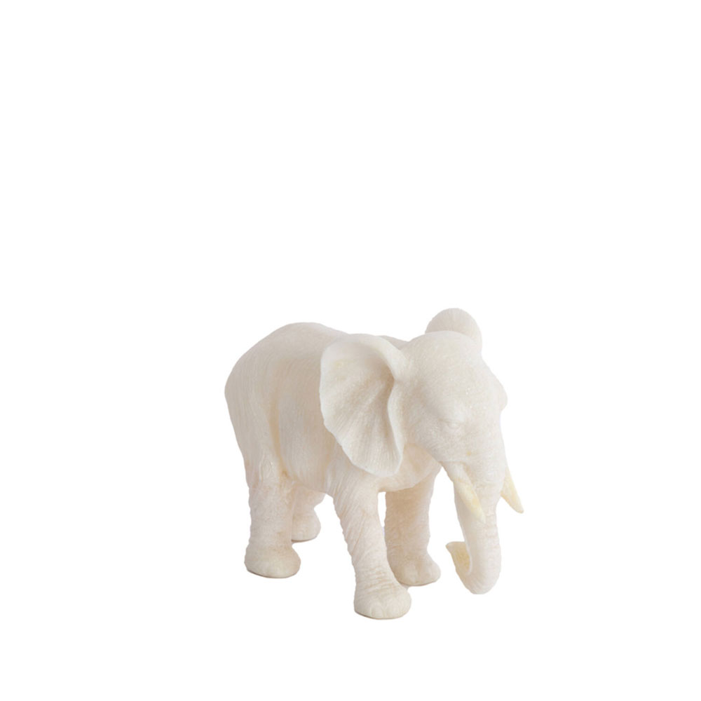 ORNAMENT GAJAH BEIGE 26X11X18CM