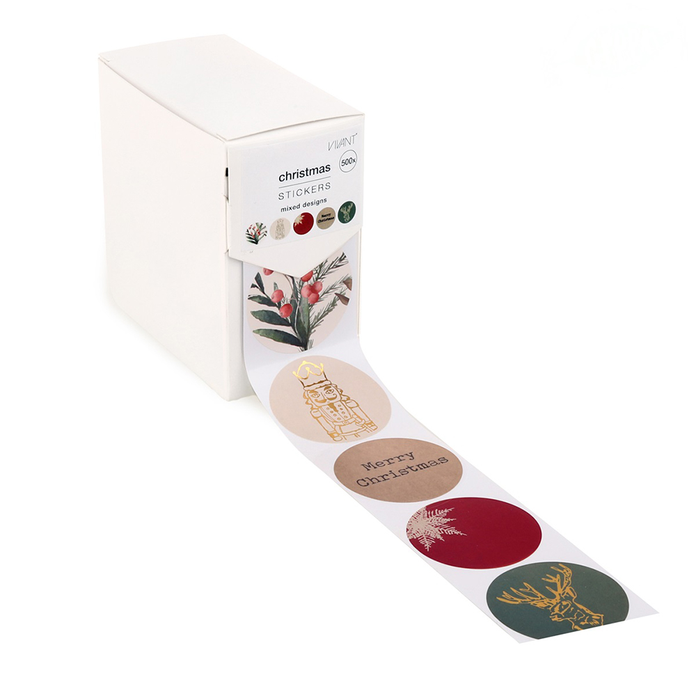X-MAS STICKERS MULTICOLOUR 40MM 500PCS