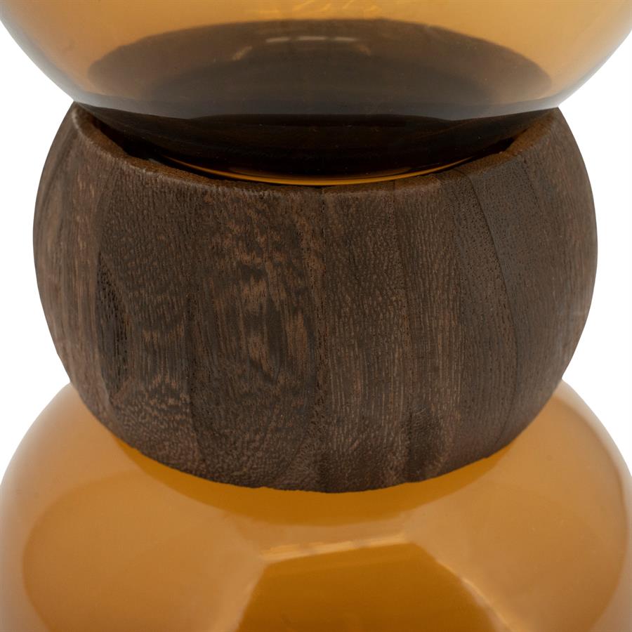 VASE GLASS VERRA DARK BROWN - Image 9