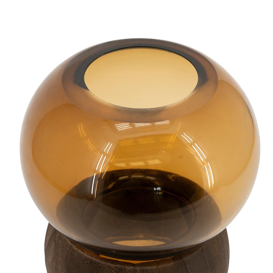 VASE GLASS VERRA DARK BROWN - Image 7