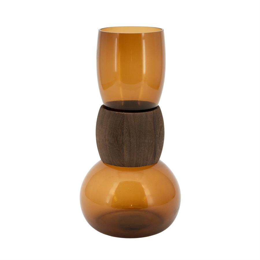 VASE GLASS VERRA DARK BROWN - Image 5