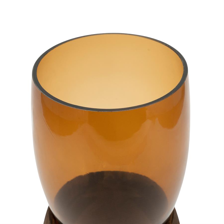 VASE GLASS VERRA DARK BROWN - Image 4