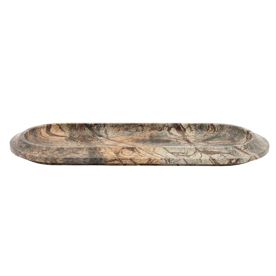 MARBLE TRAY OVALIS 45X18X3CM