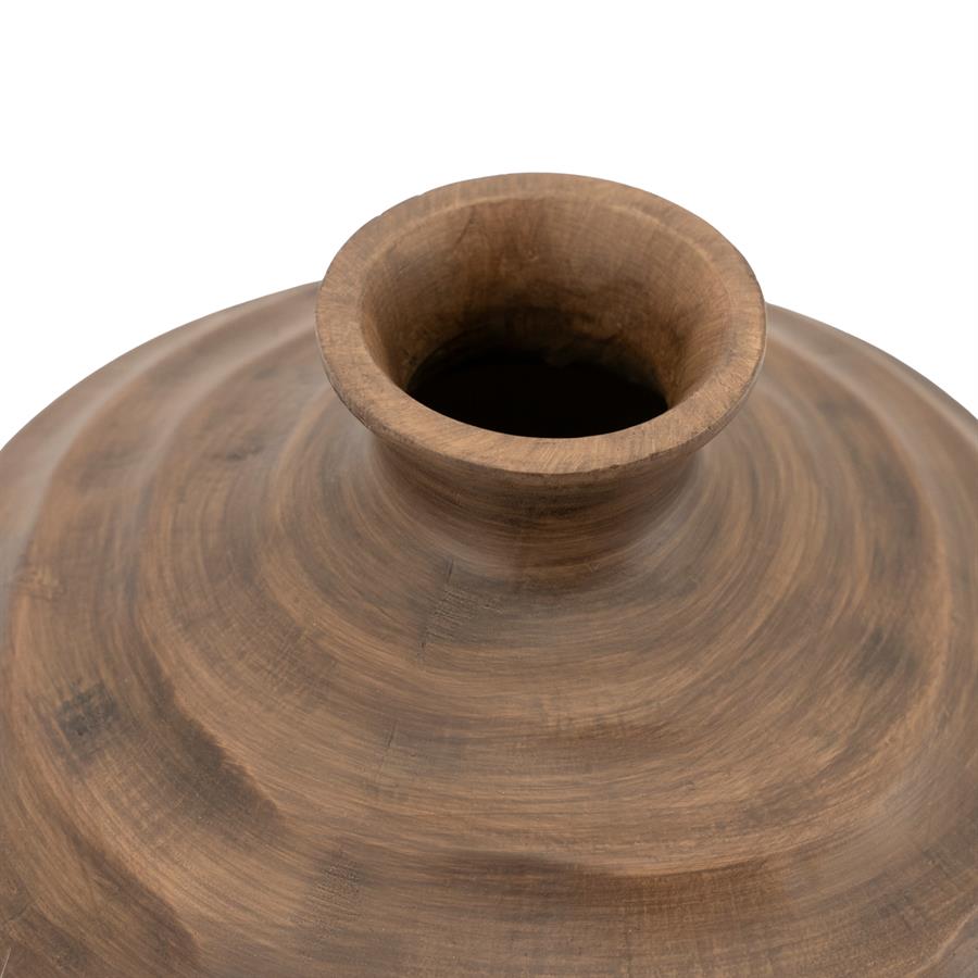 POLYRESIN VASE RIBERA BROWN - Image 3