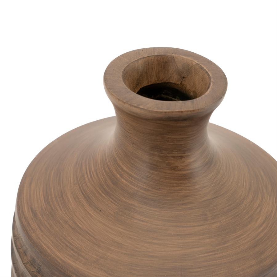 POLYRESIN VASE RIBERA BROWN - Image 6