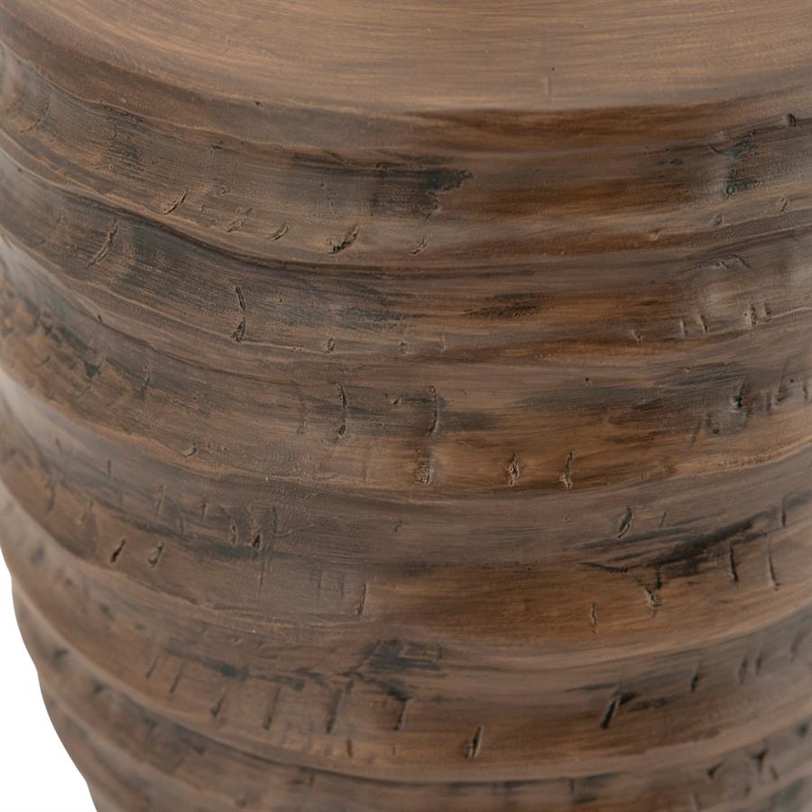 POLYRESIN VASE RIBERA BROWN - Image 7