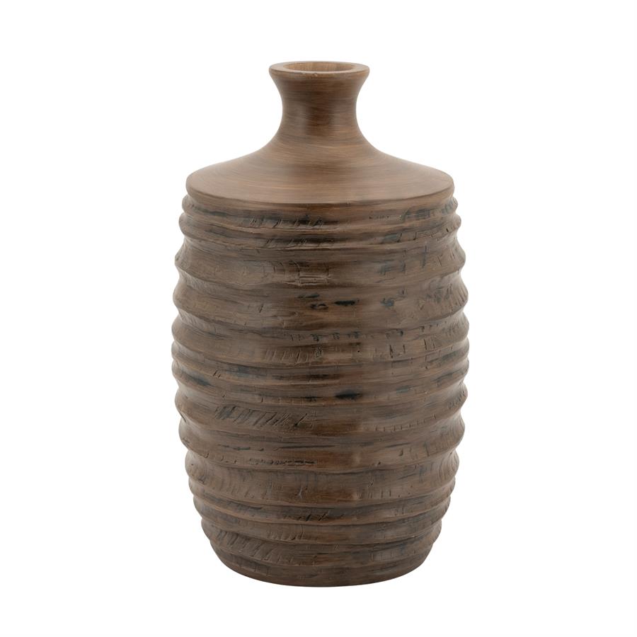 POLYRESIN VASE RIBERA BROWN - Image 8