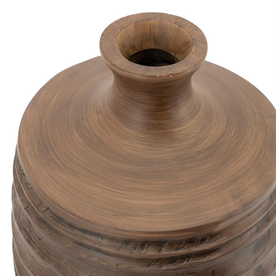 POLYRESIN VASE RIBERA BROWN - Image 9