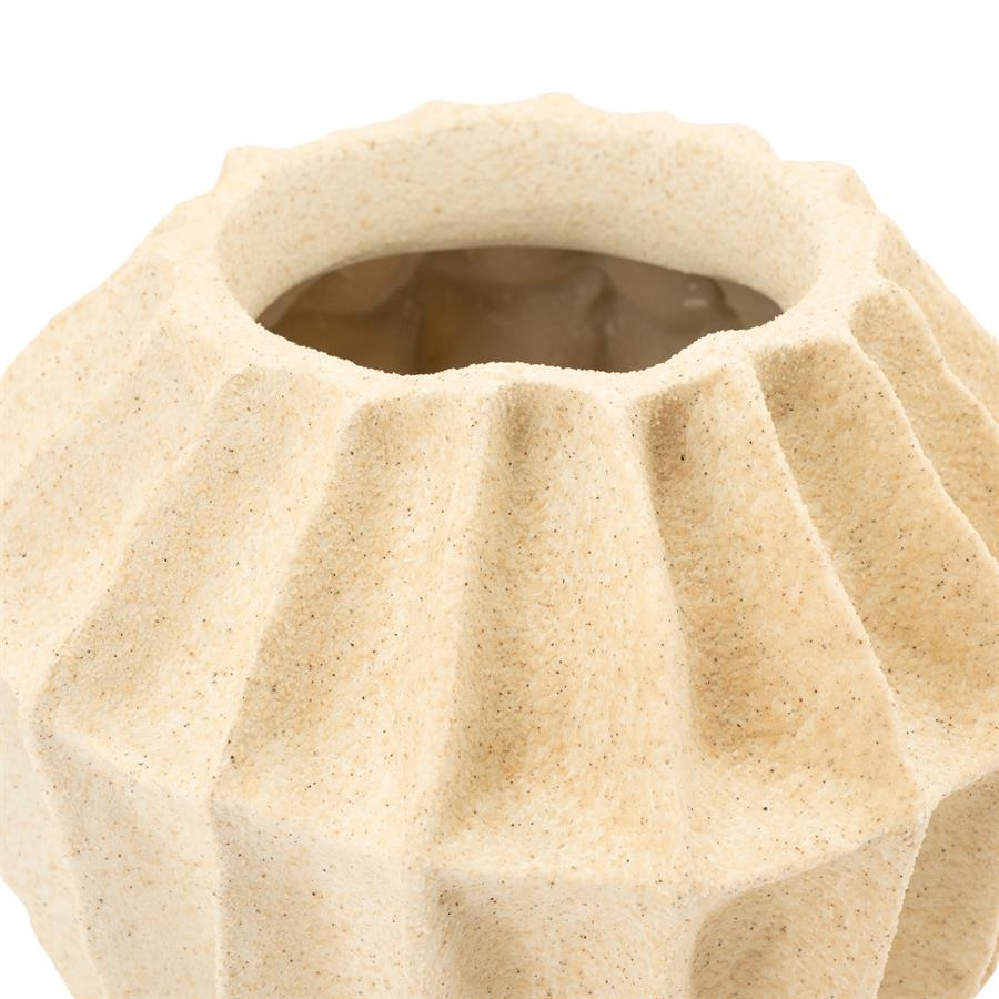 PLYRESIN VASE REI CREAM - Image 3
