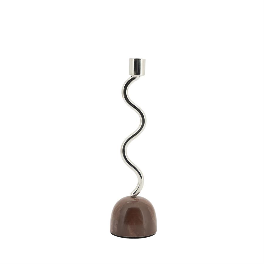 CANDLE HOLDER LUMIERE 7X7X26CM