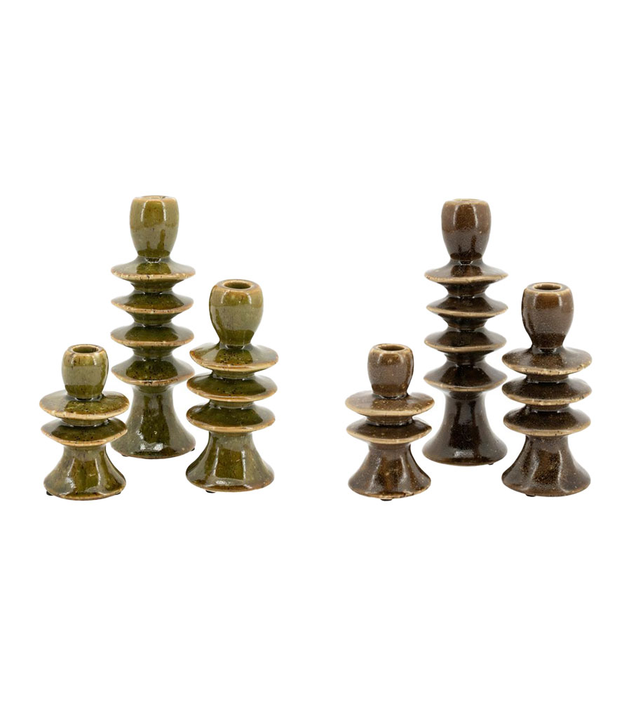 SET OF CANDLE HOLDER CIMBA 7.5X11.8CM 7.8X18CM 7.8X23.3CM