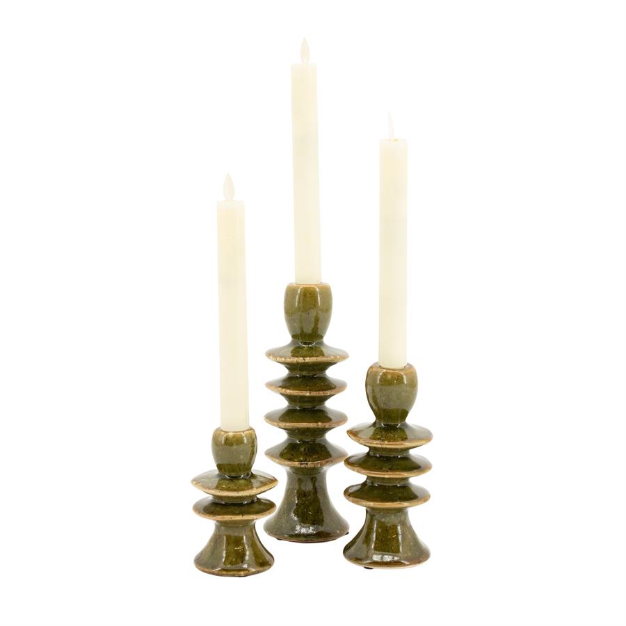 SET OF CANDLE HOLDER CIMBA 7.5X11.8CM 7.8X18CM 7.8X23.3CM - Image 3