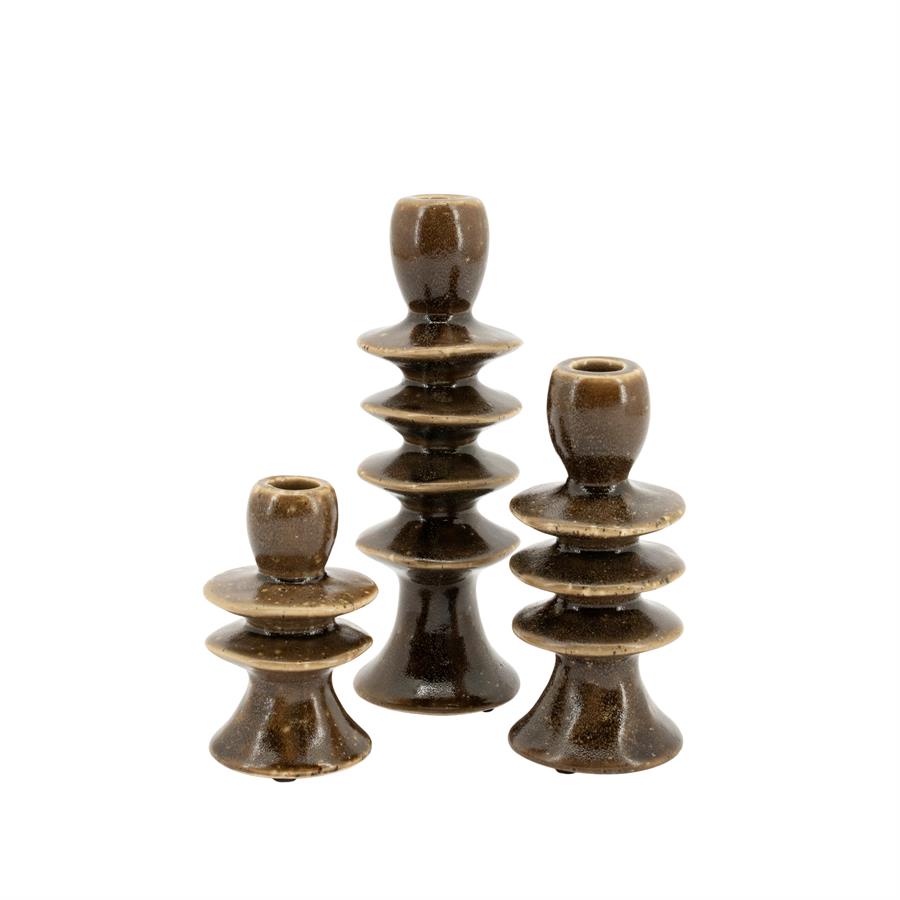 SET OF CANDLE HOLDER CIMBA 7.5X11.8CM 7.8X18CM 7.8X23.3CM - Image 6