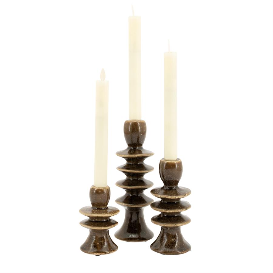SET OF CANDLE HOLDER CIMBA 7.5X11.8CM 7.8X18CM 7.8X23.3CM - Image 7