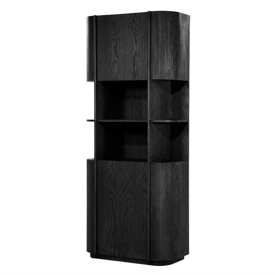CABINET OSLO BLACK 220X93X42CM - Image 2