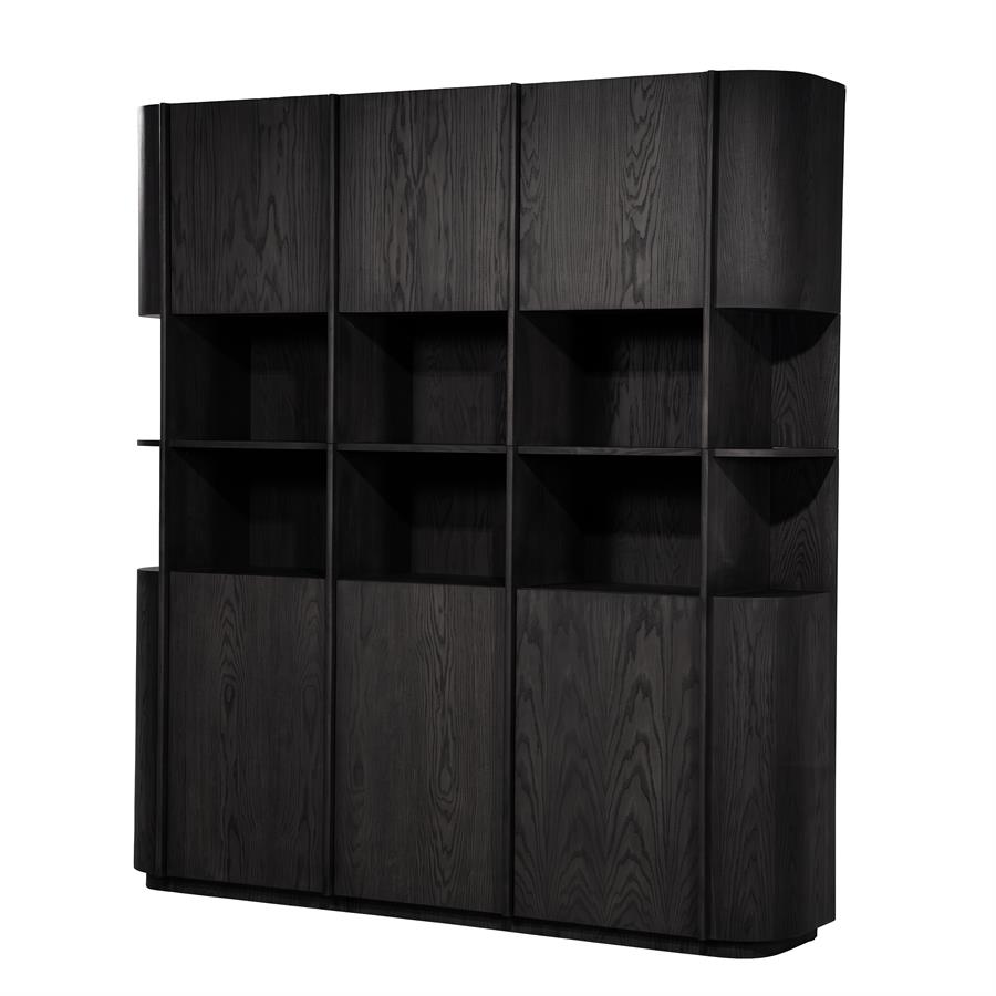 CABINET OSLO BLACK 220X203X42CM - Image 2