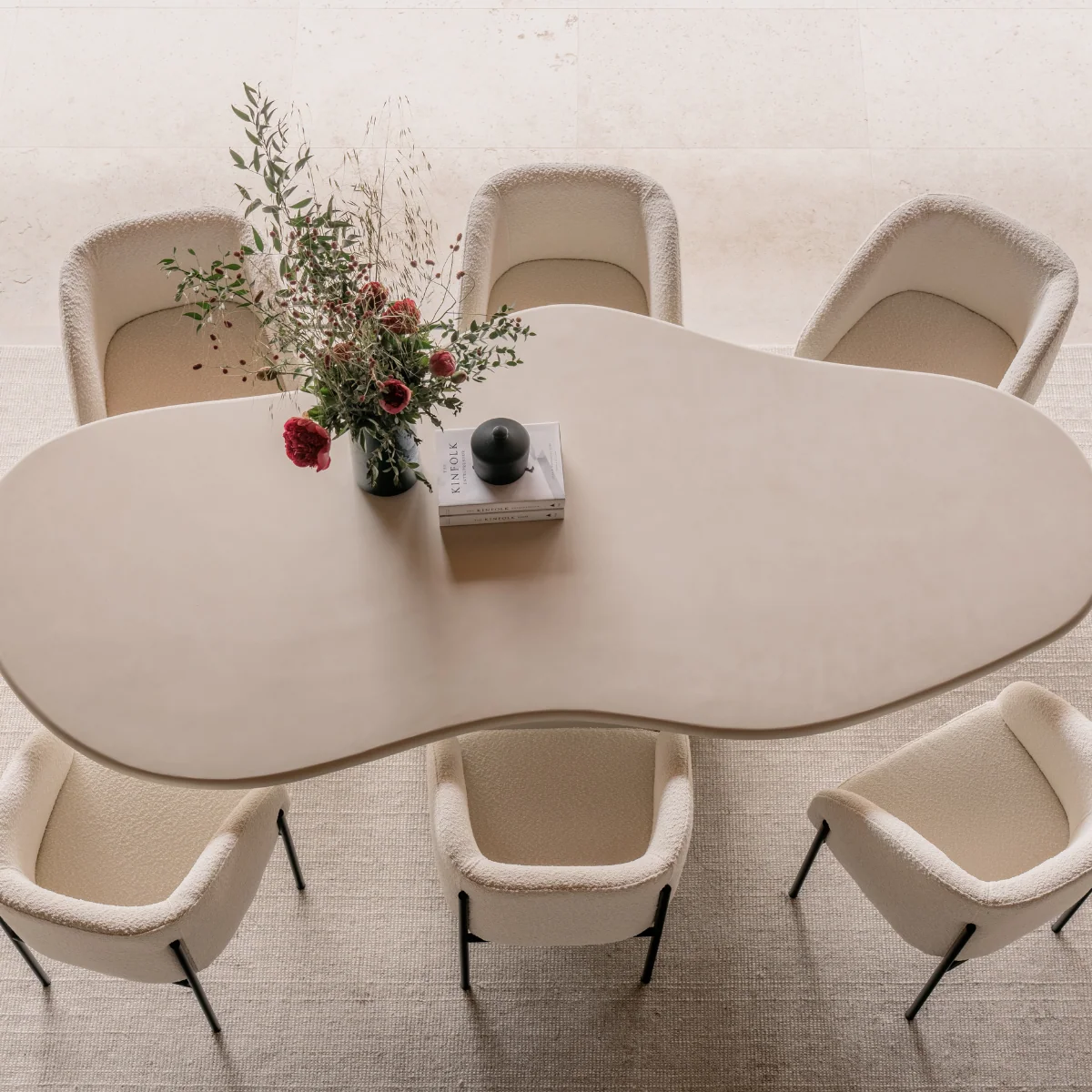 MICROSKIN INDOOR LIMOGES ORGANIC DINING TABLE OVAL 230X120CM - Image 3