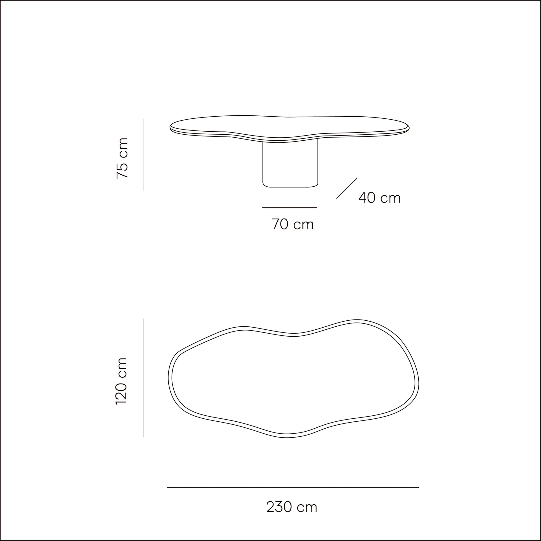 MICROSKIN INDOOR LIMOGES ORGANIC DINING TABLE OVAL 230X120CM - Image 6